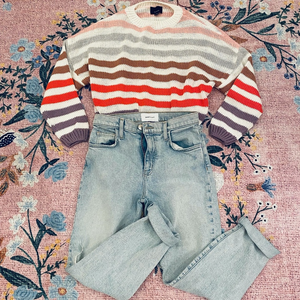 Women's Lumiere Striped Cropped Sweater